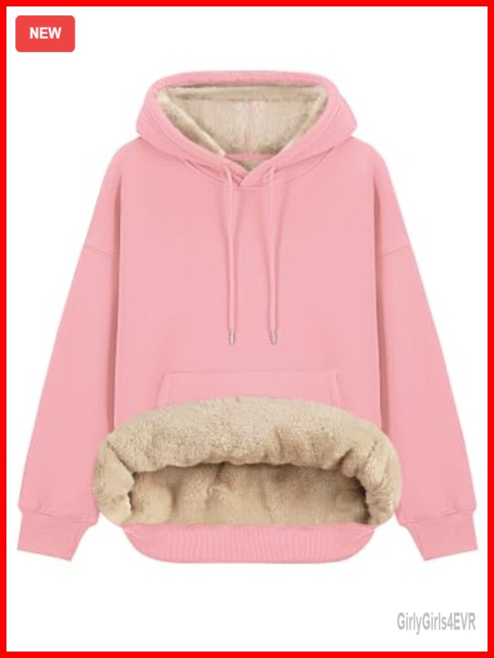 Women's Sherpa Lined Fleece Hoodie Oversized Warm Pullover